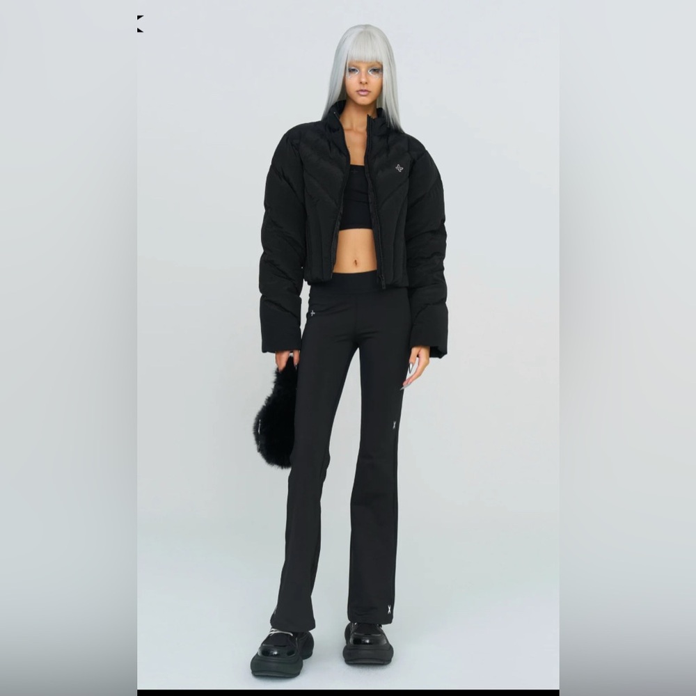 SMFK FUTURE X-HEAT SHAPING FLARED PANTS BLACK
